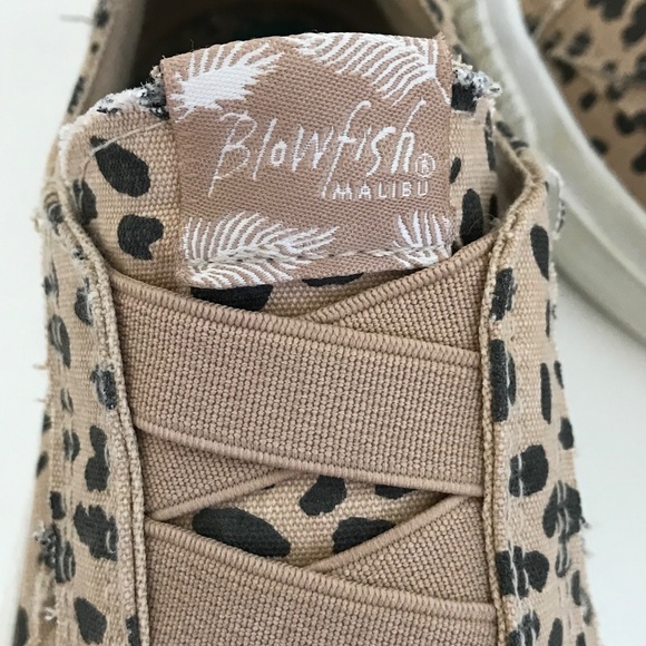 BLOWFISH Leopard Cotton Canvas Slip On Sneakers Malibu Latte Women’s Size 6.5 - Picture 13 of 16